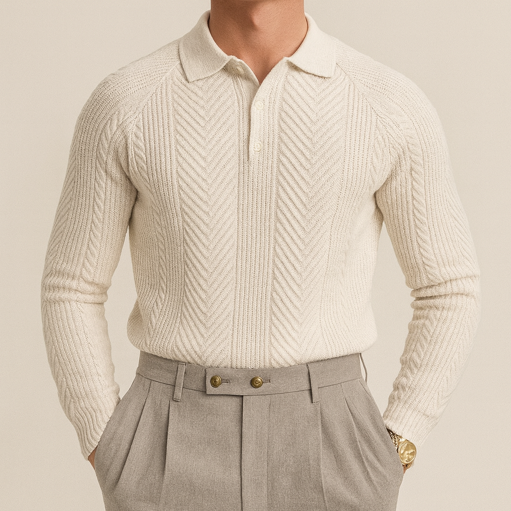 Adam - Heritage Polo Knit | By Mason & Reed London