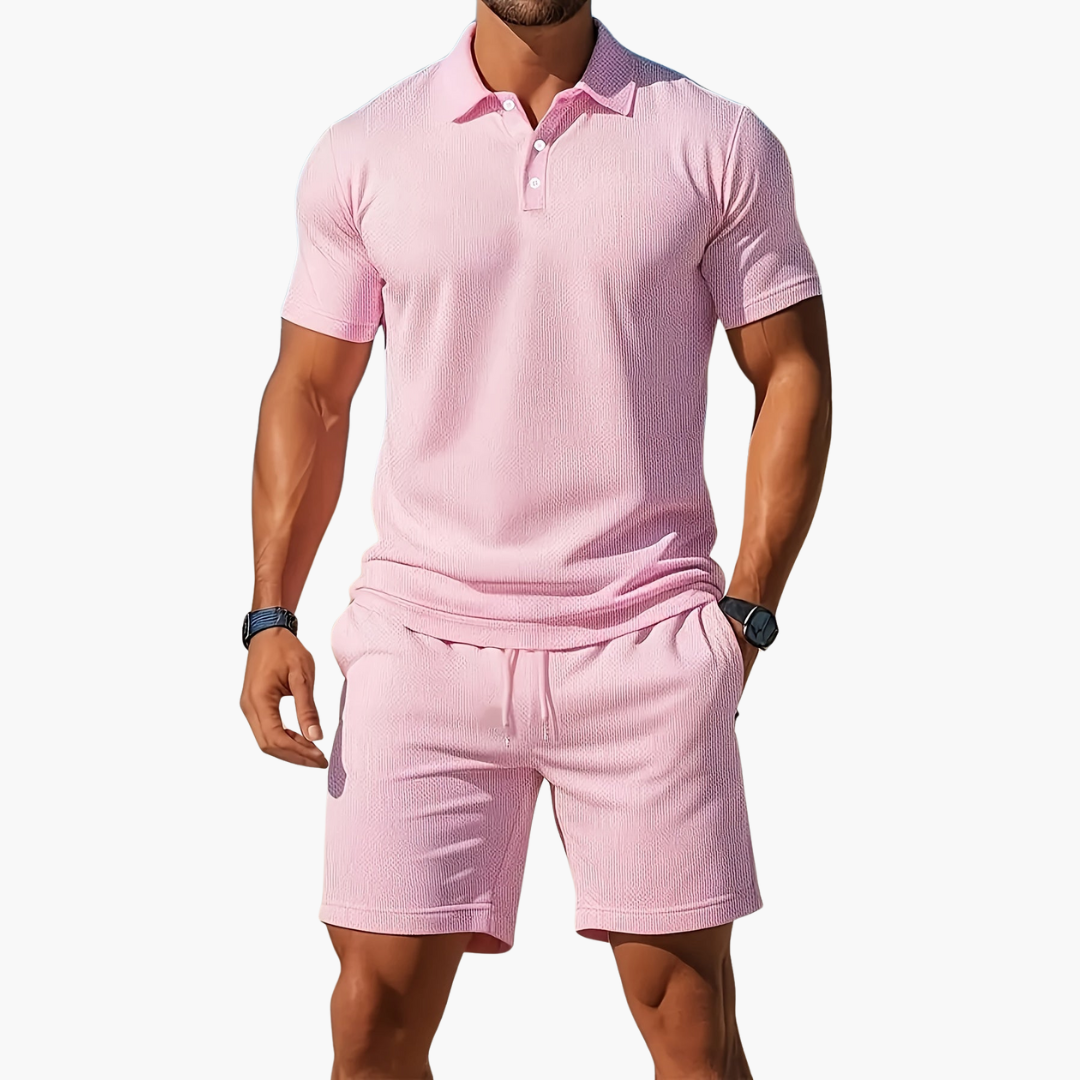 Zack - Casual Polo & Drawstring Shorts Set | By Mason & Reed London