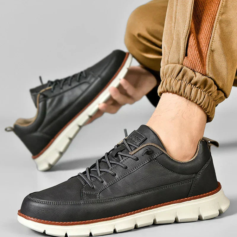 Bruce - Lace-Up Platform Walking Shoes | By Mason & Reed London
