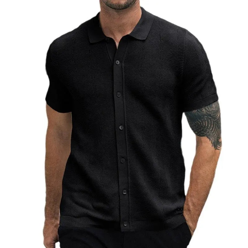 Jaxon - Premium Button-Up Knit Polo | By Mason & Reed London