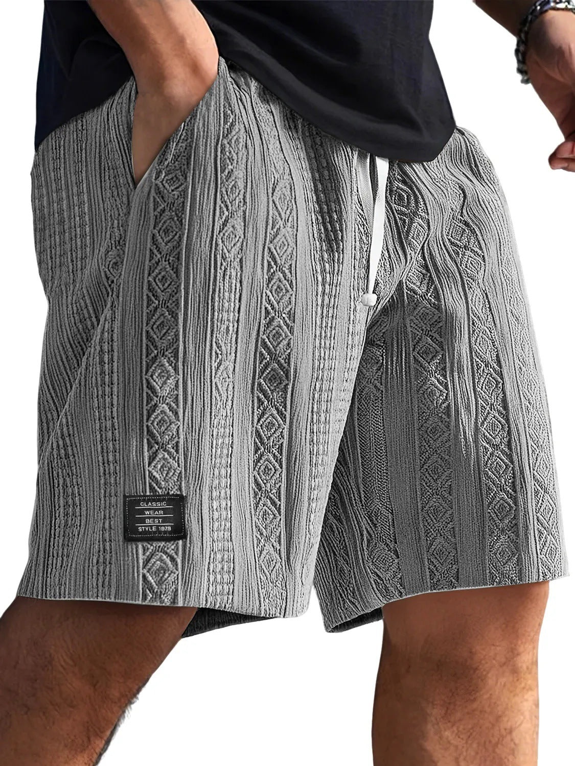 Brock - Diamond Knit Lounge Shorts | By Mason & Reed London