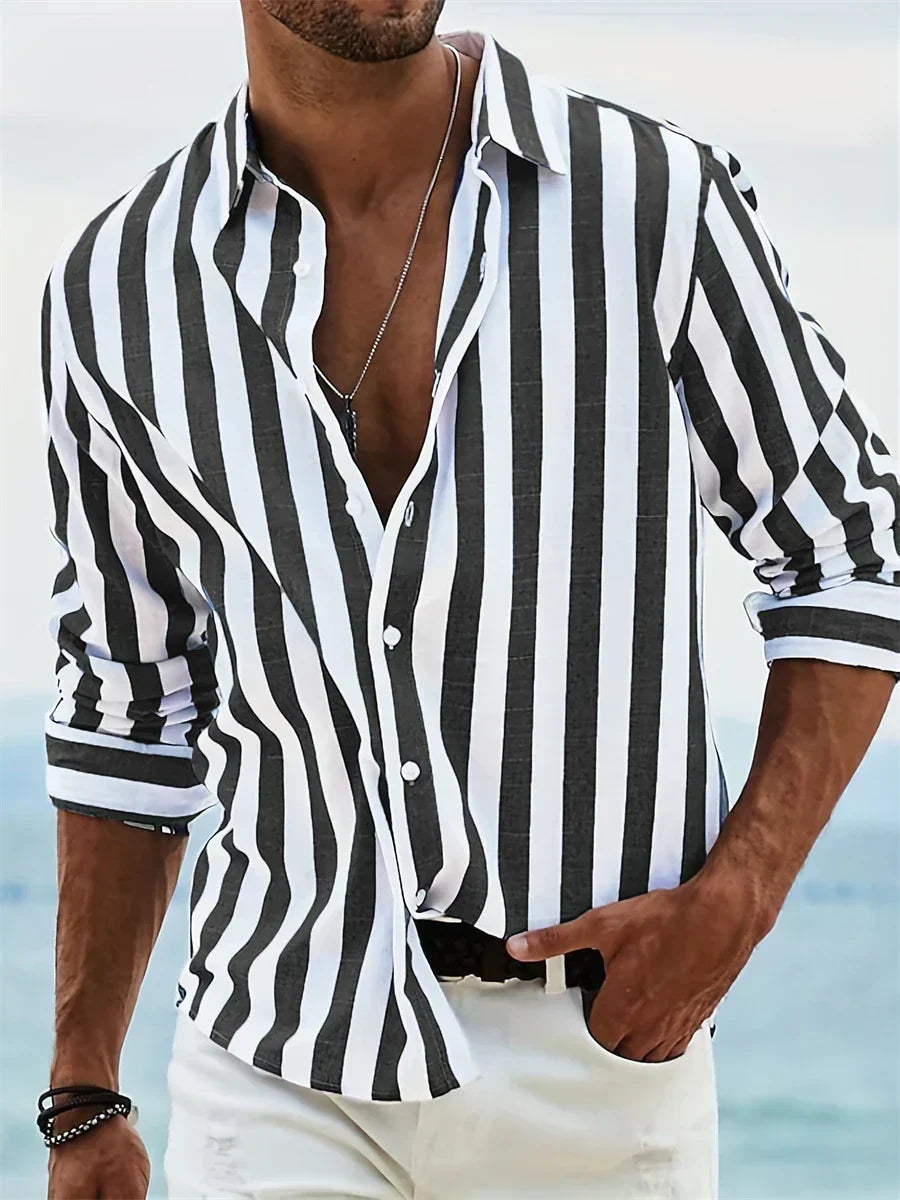 Harald - Everyday Striped Button-Up Shirt | By Mason & Reed London