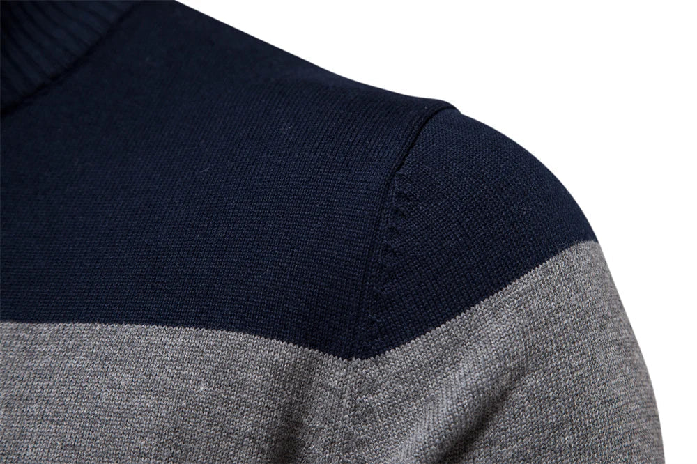 Callen - Stretch Knit Quarter-Zip Sweater | By Mason & Reed London
