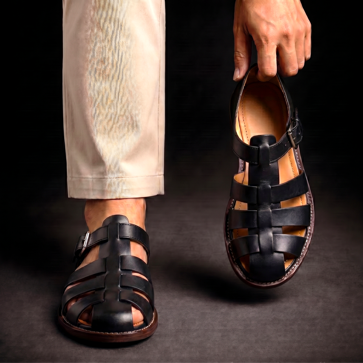Kyle - All-Day Comfort Strap Sandals | By Mason & Reed London