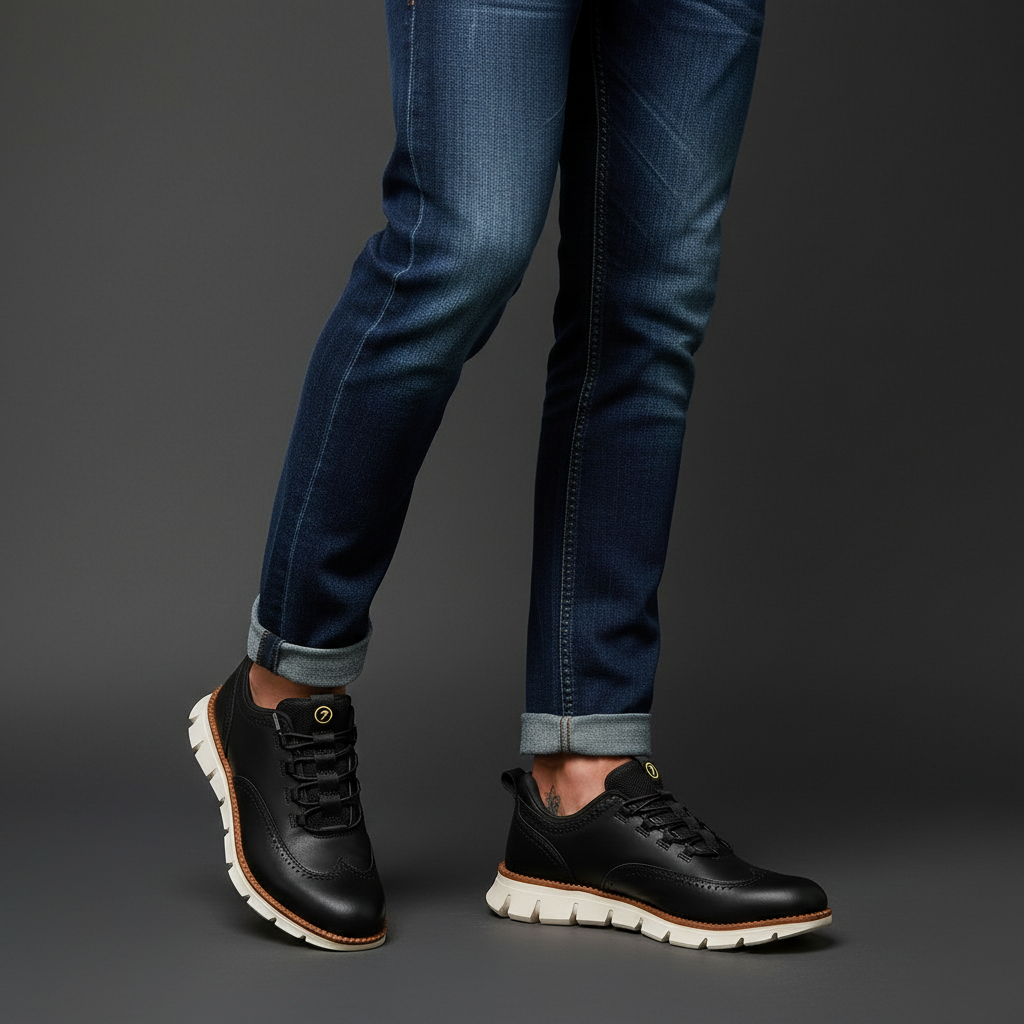 Luis - Classic Wingtip Comfort Sneakers | By Mason & Reed London