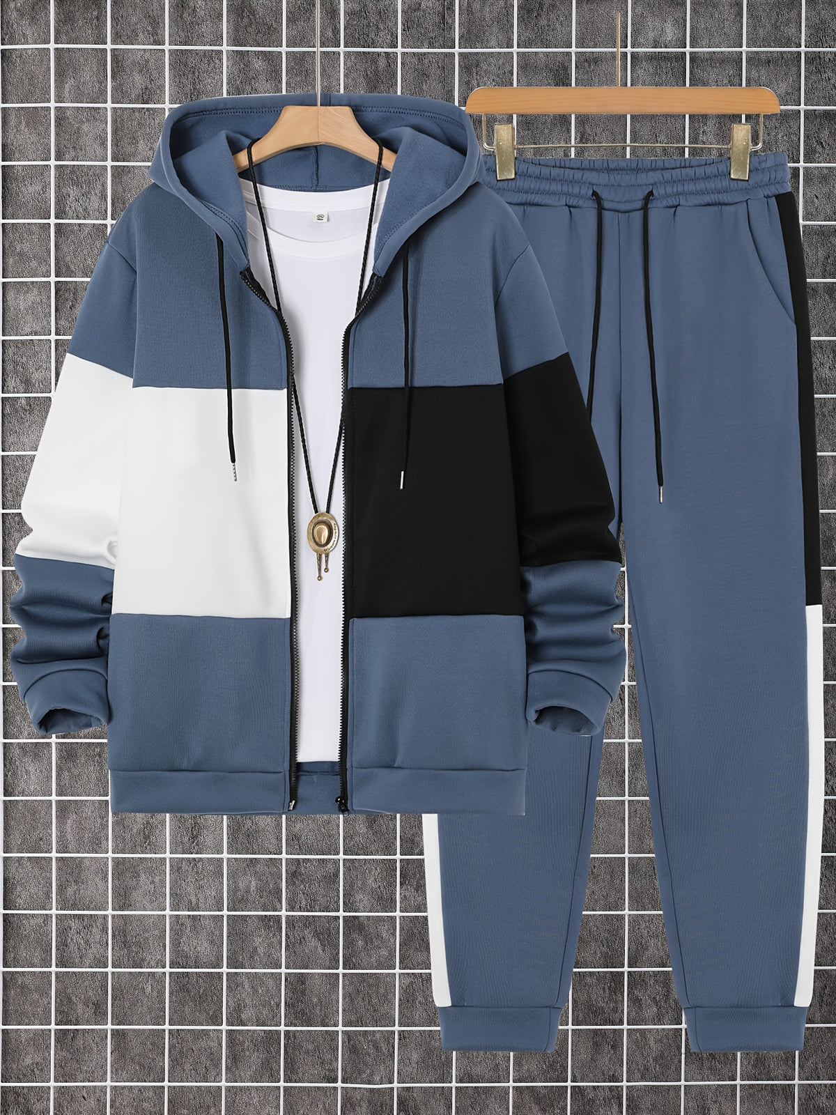 Walter - Colour Block Casual Hooded Set | By Mason & Reed London