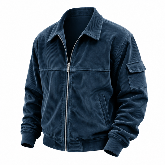 Ricky - Classic Textured Zip Jacket | By Mason & Reed London