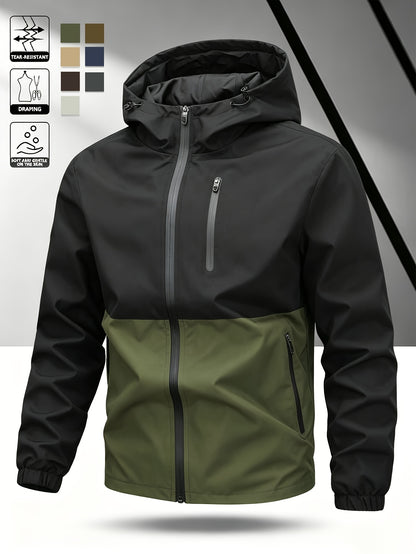 Darren - Colour Block Hooded Jacket | By Mason & Reed London