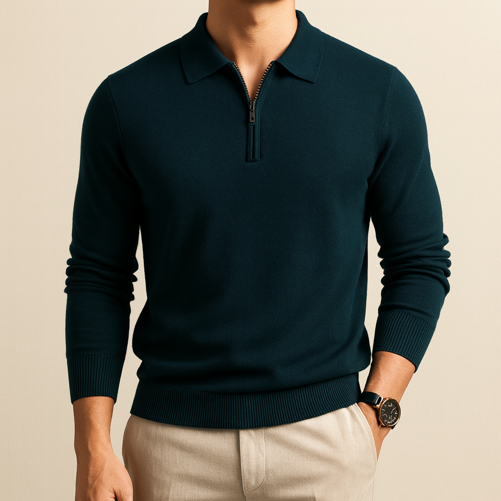Dominic - Essential Zip Sweater | By Mason & Reed London