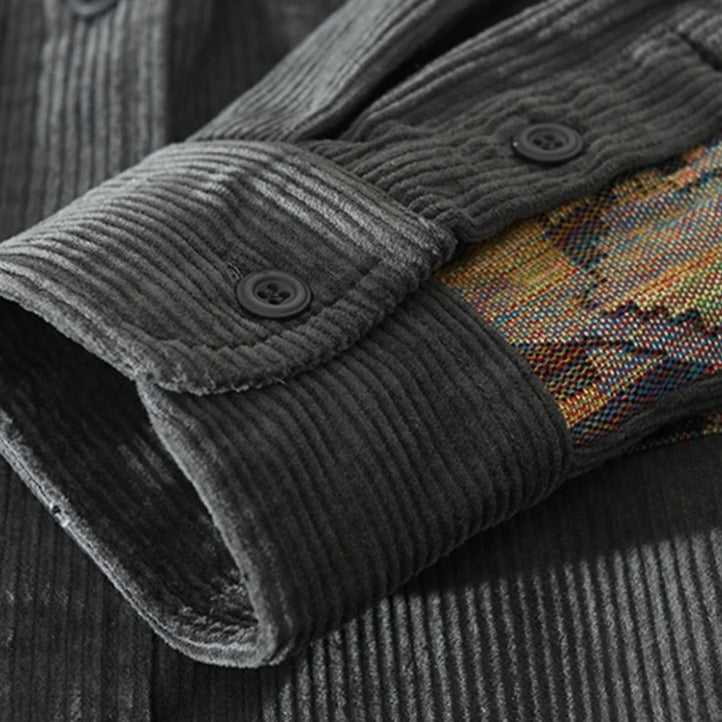 Mercer - Textured Patchwork Button-Up Shirt | By Mason & Reed London