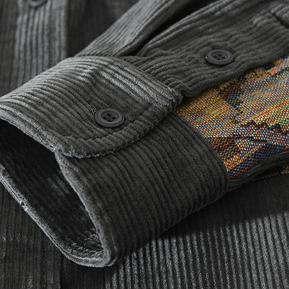 Mercer - Textured Patchwork Button-Up Shirt | By Mason & Reed London