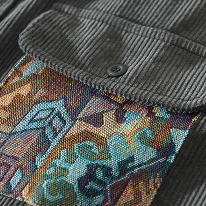 Mercer - Textured Patchwork Button-Up Shirt | By Mason & Reed London
