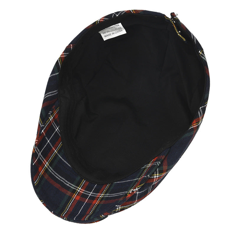 Vallen - Vintage Plaid Beret Cap | By Mason & Reed London