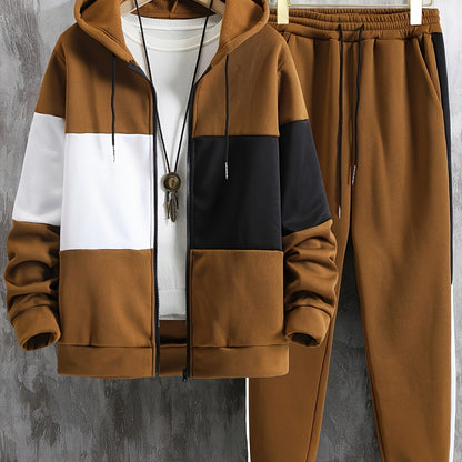 Walter - Colour Block Casual Hooded Set | By Mason & Reed London