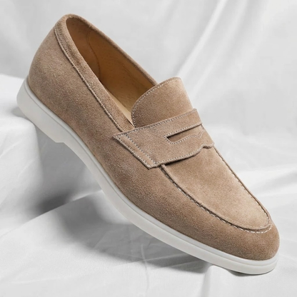Fallon - Classic Suede Penny Loafers | By Mason & Reed London