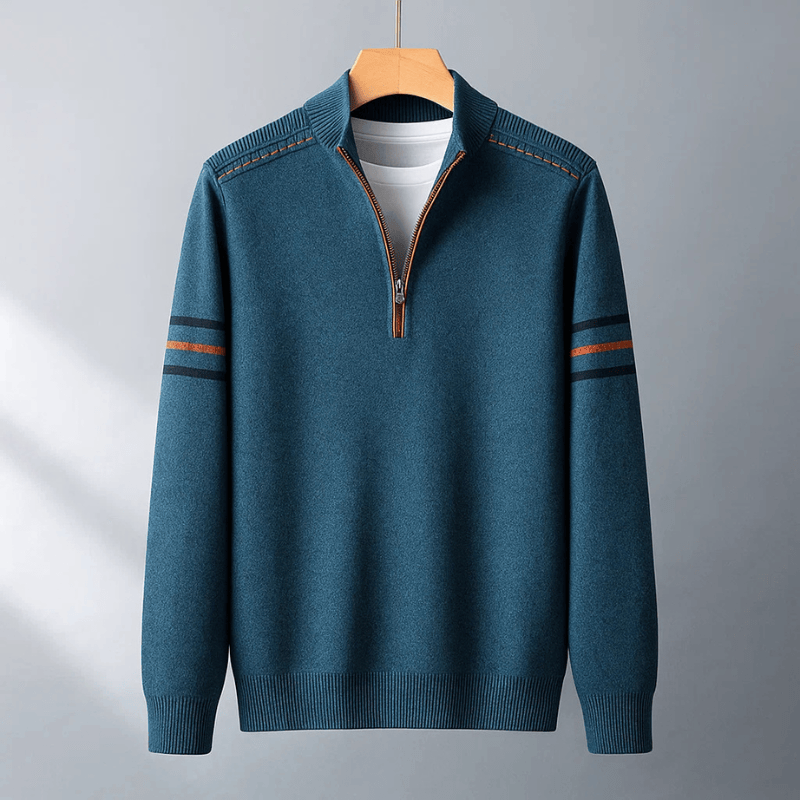 Jay  - Modern Half-Zip Sweater | By Mason & Reed London