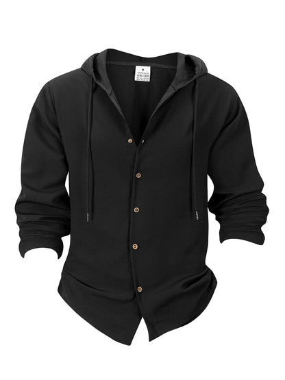 Denzel - Casual Outdoor Hooded Button Shirt | By Mason & Reed London