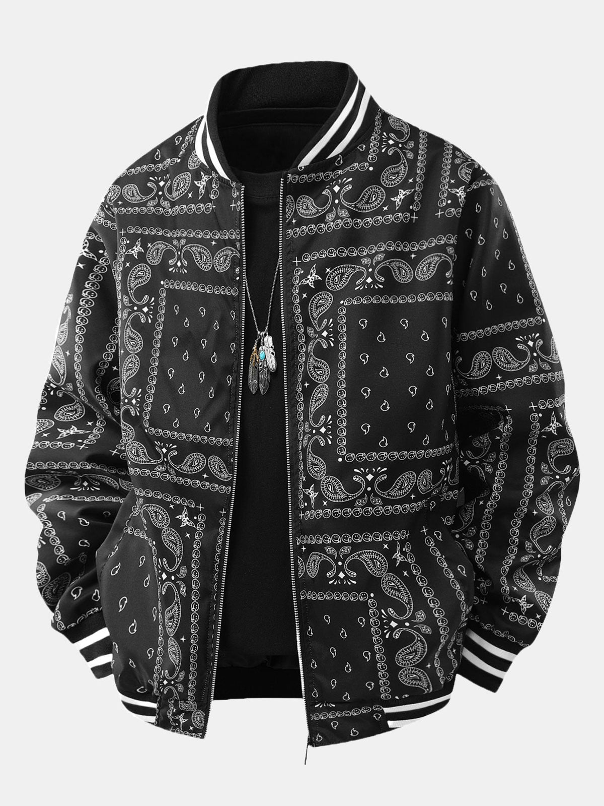Kevin - Vintage Paisley Baseball Jacket | By Mason & Reed London