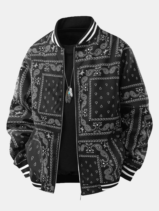 Kevin - Vintage Paisley Baseball Jacket | By Mason & Reed London