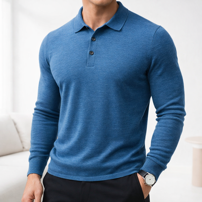 Curtis - Classic Long Sleeve Polo | By Mason & Reed London