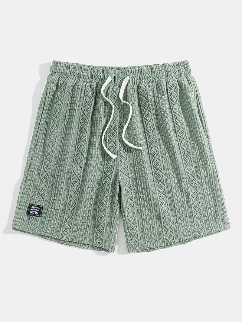 Brock - Diamond Knit Lounge Shorts | By Mason & Reed London