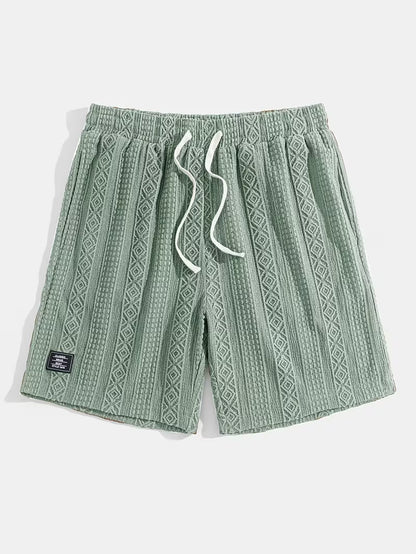 Brock - Diamond Knit Lounge Shorts | By Mason & Reed London