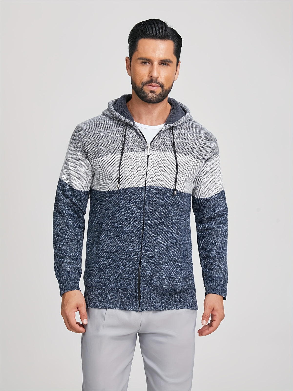 Clinton - Colour Block Hooded Jacket | By Mason & Reed London