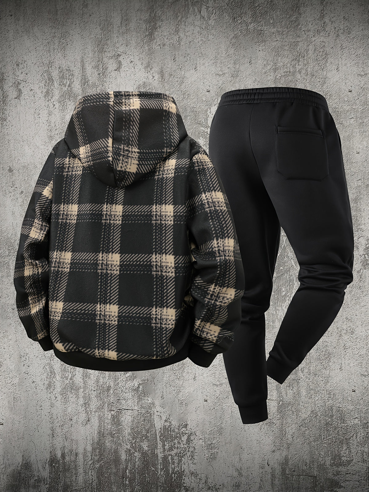 Randall - Casual Check Hooded Set | By Mason & Reed London