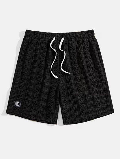 Brock - Diamond Knit Lounge Shorts | By Mason & Reed London