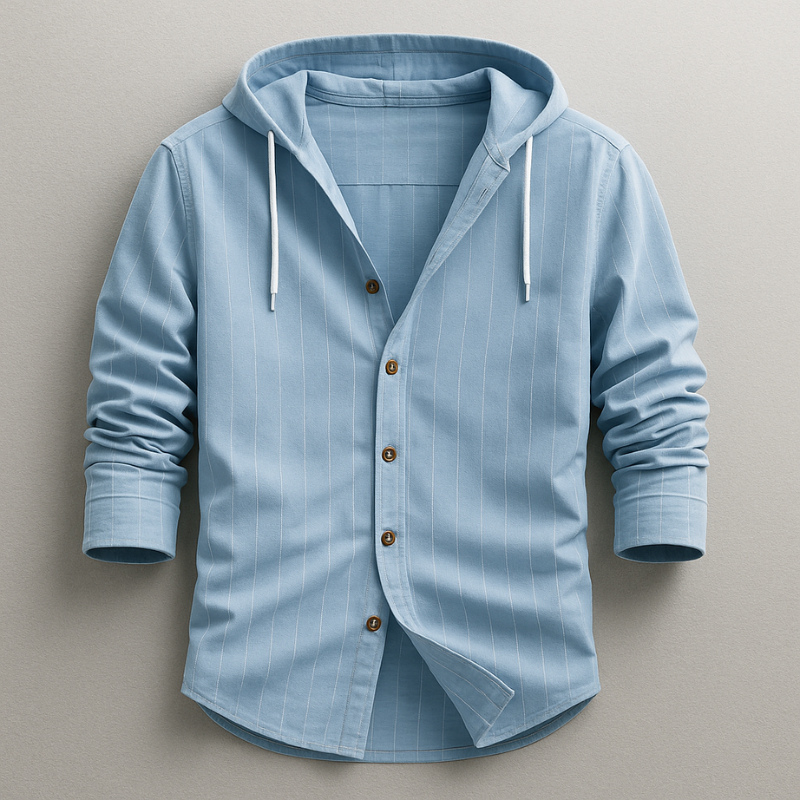 Harlan - Relaxed Fit Hoodie Shirt | By Mason & Reed London