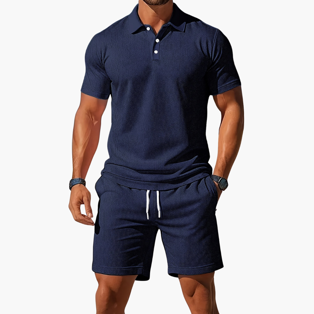 Zack - Casual Polo & Drawstring Shorts Set | By Mason & Reed London