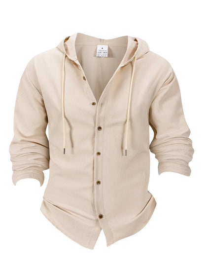 Denzel - Casual Outdoor Hooded Button Shirt | By Mason & Reed London