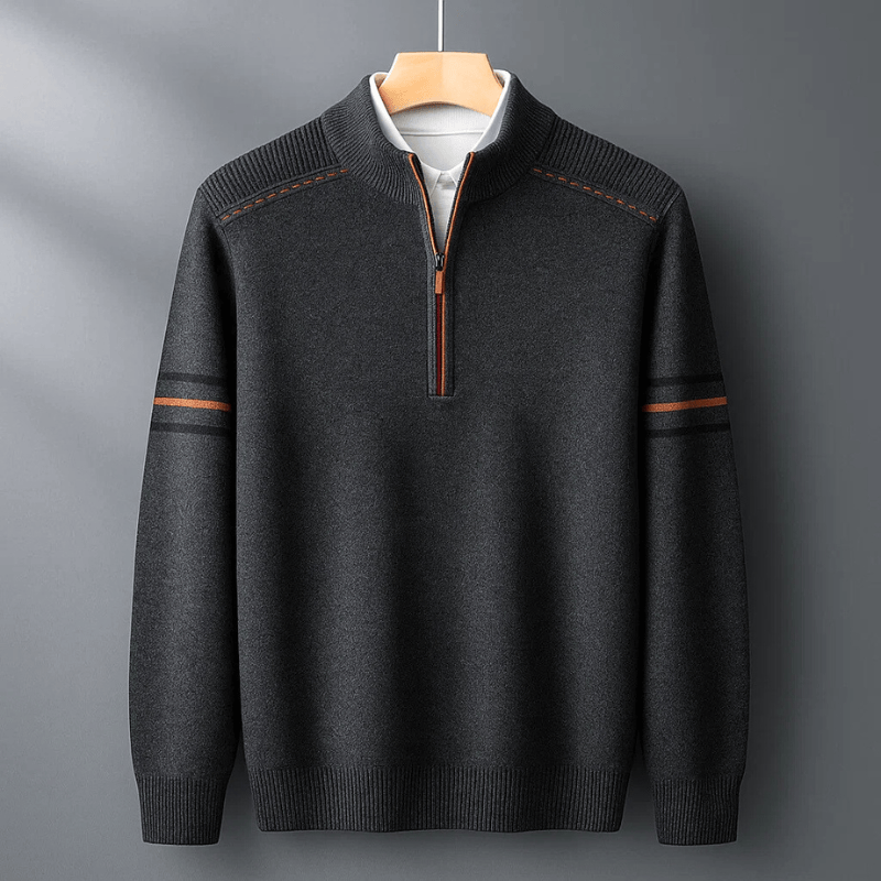 Jay  - Modern Half-Zip Sweater | By Mason & Reed London