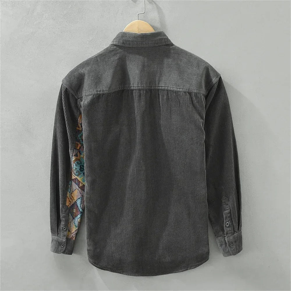 Mercer - Textured Patchwork Button-Up Shirt | By Mason & Reed London