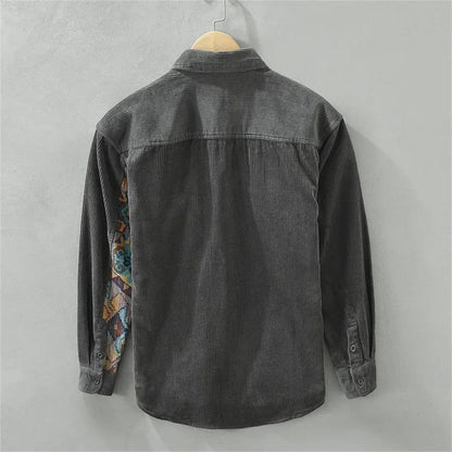 Mercer - Textured Patchwork Button-Up Shirt | By Mason & Reed London