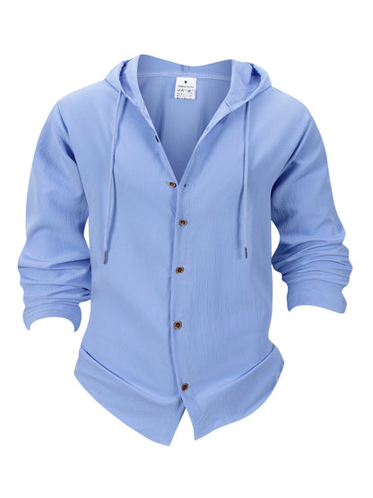 Denzel - Casual Outdoor Hooded Button Shirt | By Mason & Reed London