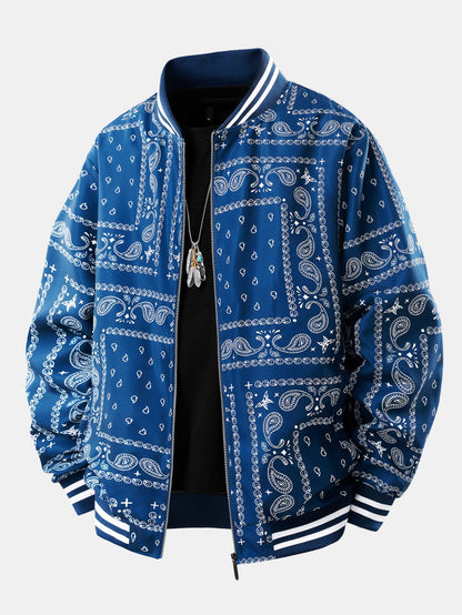 Kevin - Vintage Paisley Baseball Jacket | By Mason & Reed London