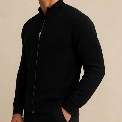 Benjamin - Ribbed Zip Jacket | By Mason & Reed London