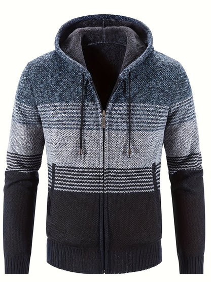 Abel - Vintage Striped Hooded Cardigan | By Mason & Reed London