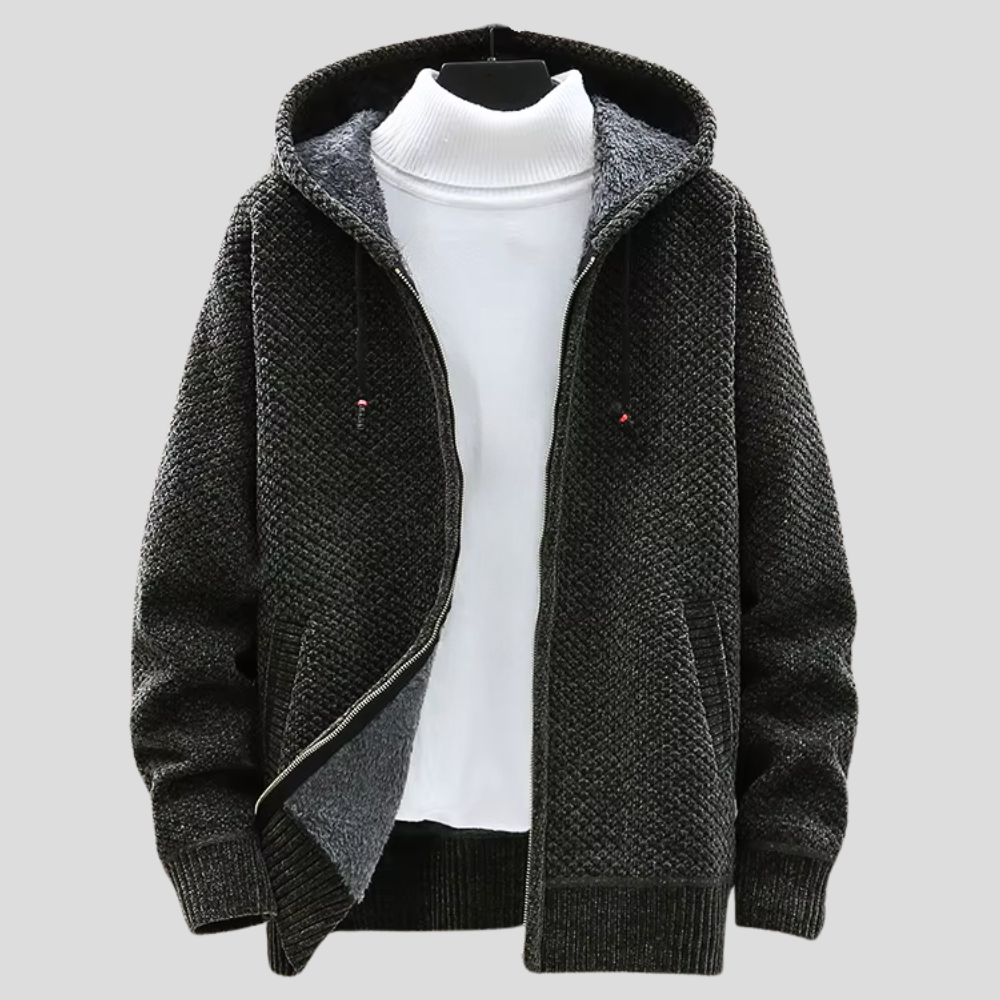 Troy - Modern Comfort Knit Zip Hoodie | By Mason & Reed London