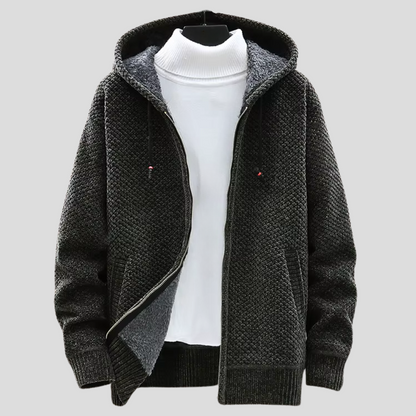 Troy - Modern Comfort Knit Zip Hoodie | By Mason & Reed London