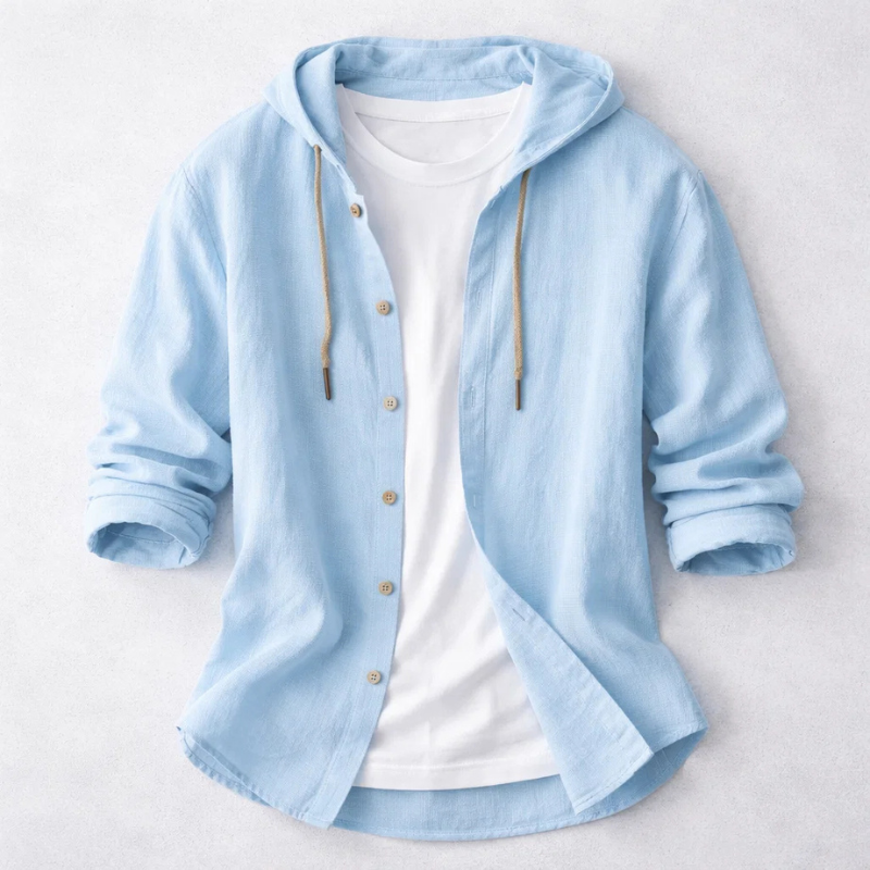 Brennan - Button-Up Hoodie Shirt | By Mason & Reed London