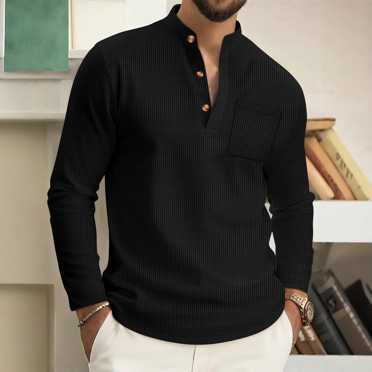 Ronan - Soft Touch Modern Collar Shirt | By Mason & Reed London
