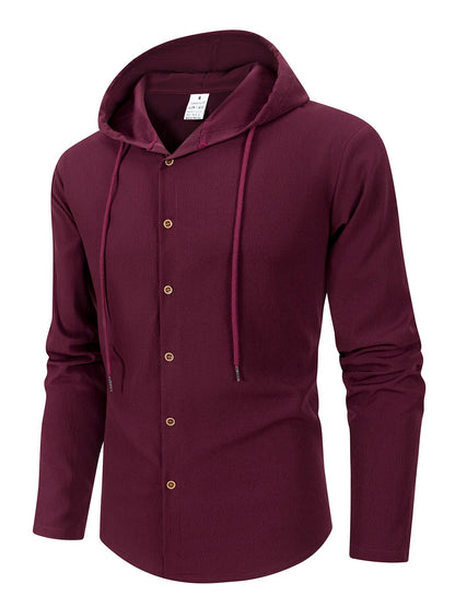 Denzel - Casual Outdoor Hooded Button Shirt | By Mason & Reed London