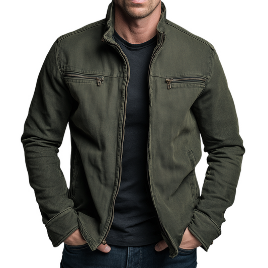 Kyle - Vintage Zip Utility Jacket | By Mason & Reed London