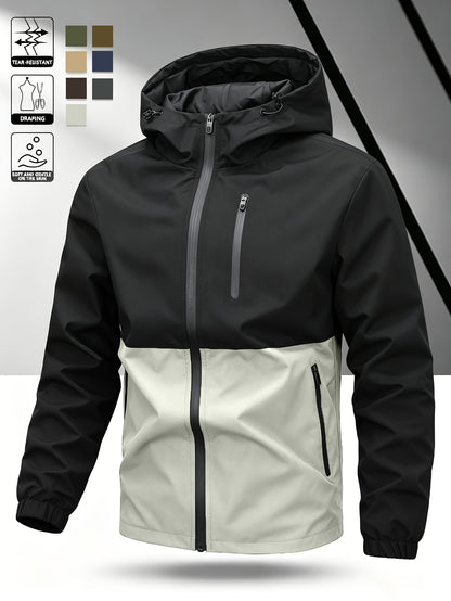 Darren - Colour Block Hooded Jacket | By Mason & Reed London