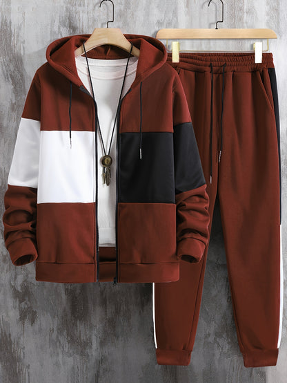 Walter - Colour Block Casual Hooded Set | By Mason & Reed London