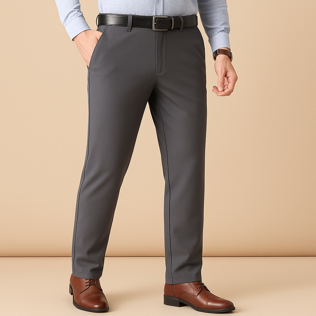 Felix - Stretchy Fit Pleated Suit Pants | By Mason & Reed London