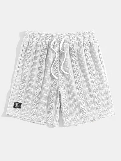 Brock - Diamond Knit Lounge Shorts | By Mason & Reed London