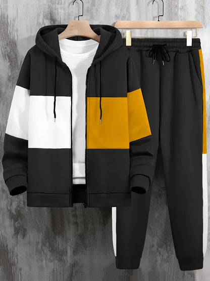 Walter - Colour Block Casual Hooded Set | By Mason & Reed London